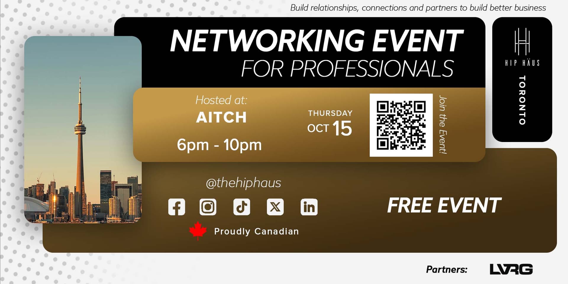 Networking Event in Toronto for Professionals on Oct 15th 2026