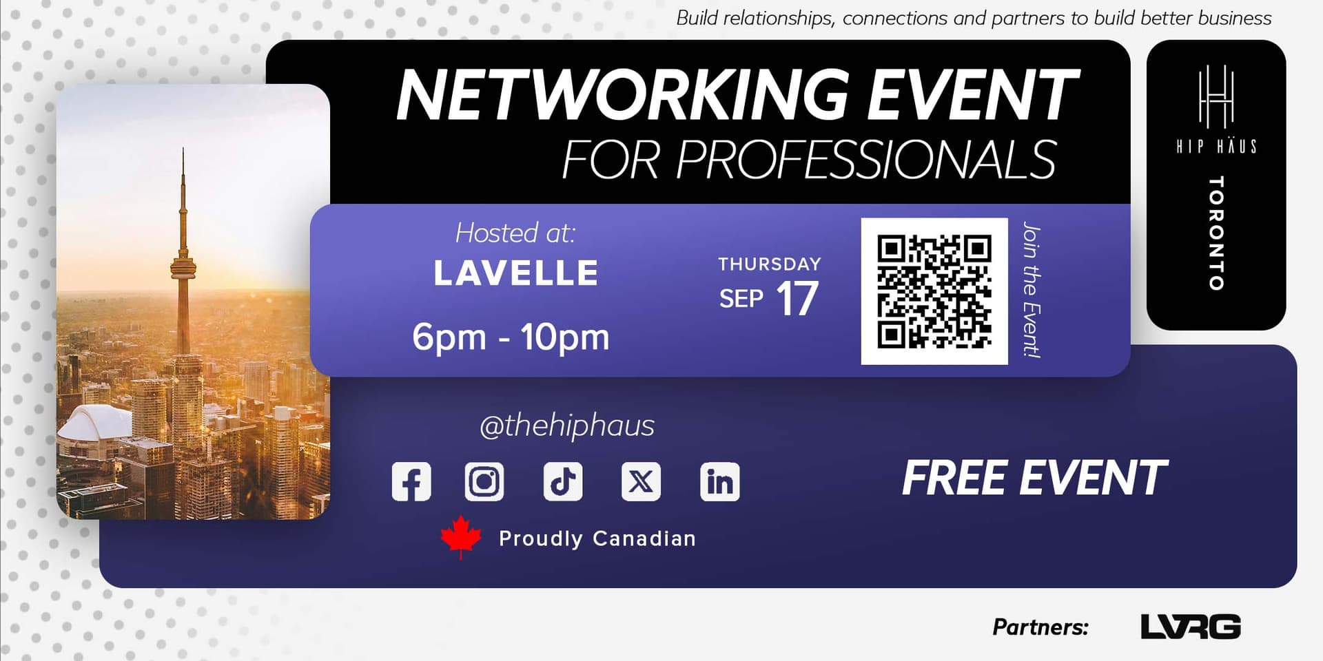 Networking Event In Toronto for Professionals - Sept 17th 2026